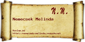 Nemecsek Melinda névjegykártya